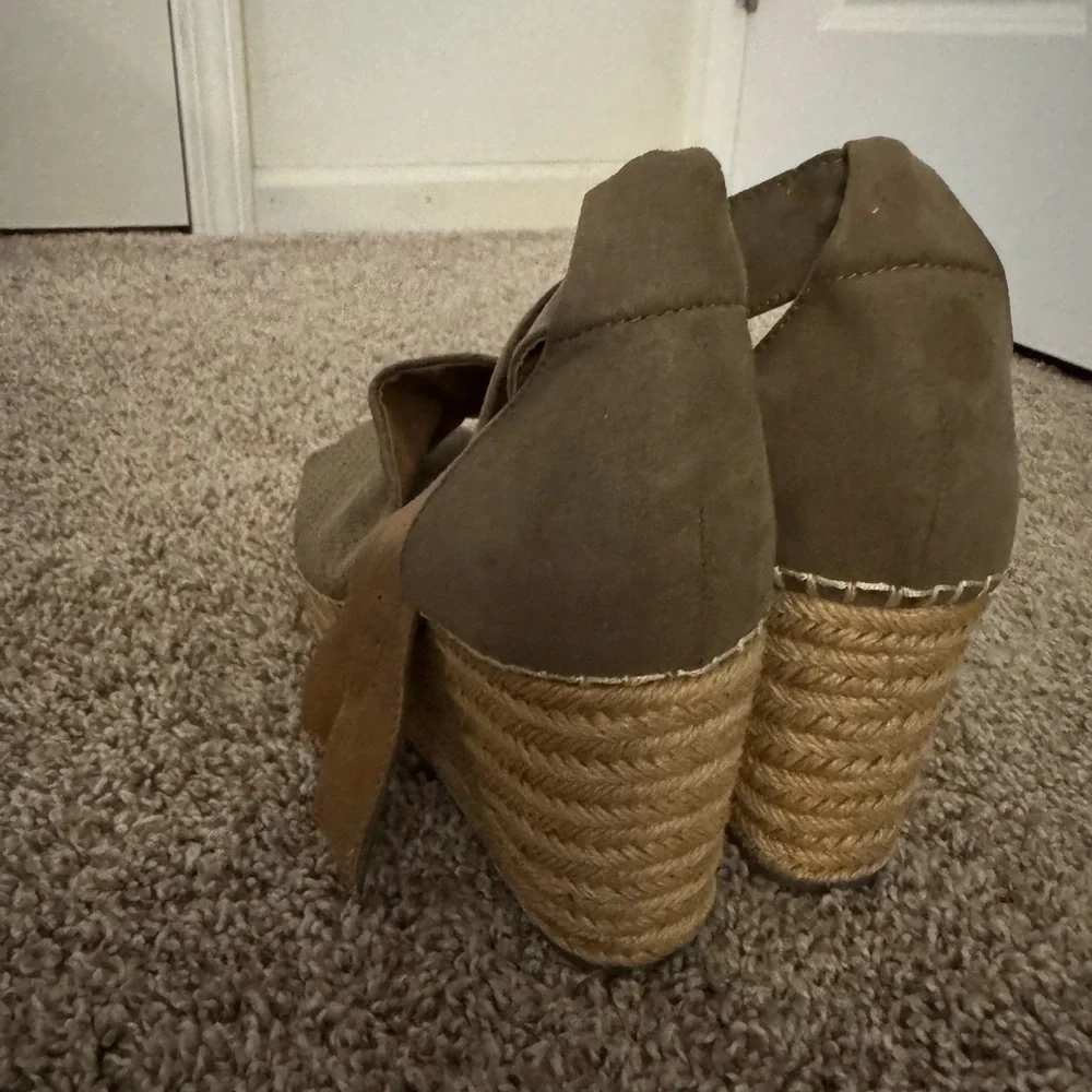 Jellypop Tan Espadrille Wedge Sandals
